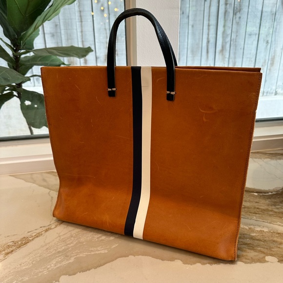Clare V simple leather hard tote - Picture 2 of 6